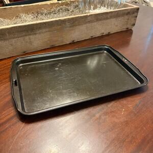 Vintage Dark Metal Non Stick Baking Sheet Cookie Pan Tray Pre-owned